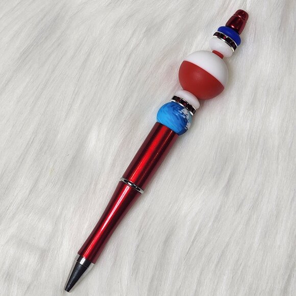 Fishing Theme Silicone Beaded Ink Pen - Picture 1 of 1